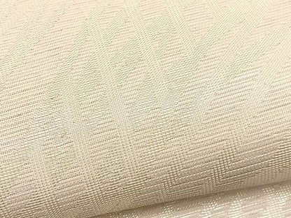 平和屋着物＊夏物 六通柄袋帯 流線格子文 銀糸 正絹 逸品 BAAV5383hv
