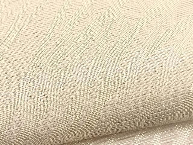 平和屋着物＊夏物 六通柄袋帯 流線格子文 銀糸 正絹 逸品 BAAV5383hv