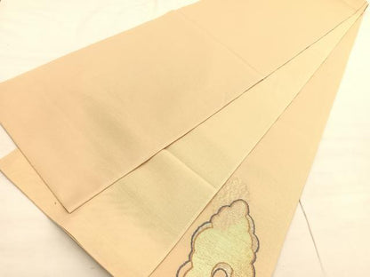 平和屋着物◎スリーシーズン　春夏秋　太鼓柄袋帯　瑞雲　金銀糸　正絹　逸品　BAAV5387hv