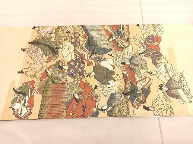 平和屋着物◎太鼓柄袋帯 三十六歌仙 正絹 逸品 BAAV5437hv