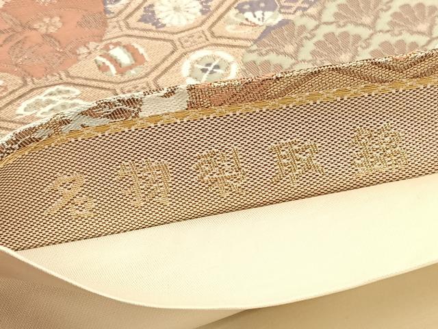 平和屋着物◎六通柄袋帯　唐織　名物裂取錦　金糸　正絹　逸品　BAAV5484hv