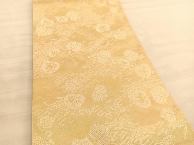 平和屋着物●両面 六通柄袋帯 唐織 徳川伝承文 金銀糸 正絹 逸品 BAAV5521hv
