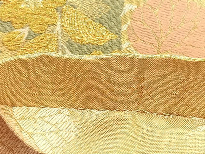 平和屋着物●両面 六通柄袋帯 唐織 徳川伝承文 金銀糸 正絹 逸品 BAAV5521hv
