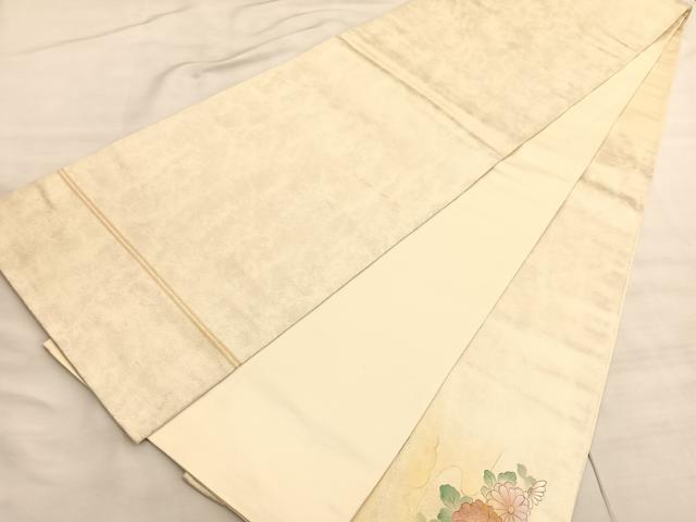 平和屋着物◎太鼓柄袋帯 手描き 刺繍 屏風籬花文 金彩 引箔 正絹 逸品 BAAV5834hv