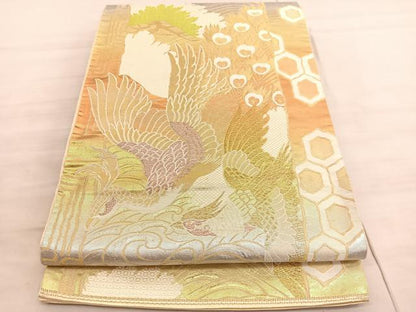 平和屋着物◎六通柄袋帯　鳳凰　金銀糸　BAAV5824hv