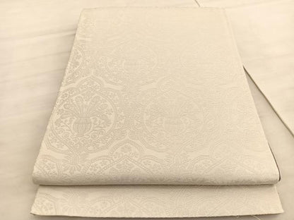 平和屋着物◎両面 六通柄袋帯 飾花文 金糸 正絹 逸品 BAAV5642hv