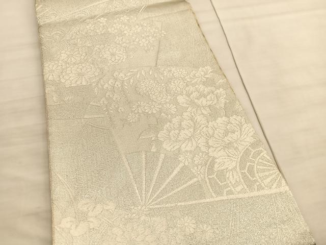 平和屋着物◎両面　全通柄袋帯　唐織　佐賀つづれ織　孔雀　金銀糸　正絹　逸品　BAAV5844hv
