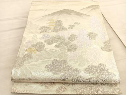 平和屋着物◎六通柄袋帯　東山の四季　プラチナ二重箔錦　正絹　逸品　BAAV5880hv