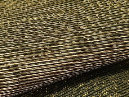 平和屋着物●両面　全通柄袋帯　横段文　金糸　正絹　逸品　BAAV5924hv