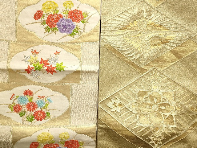 平和屋本店■袋帯 西陣 まとめて100点 鳳凰 向かい鶴 向かい蝶 花柄 佐賀錦 金銀糸 など 着用可能多数 未使用品あり 全て正絹 se3751