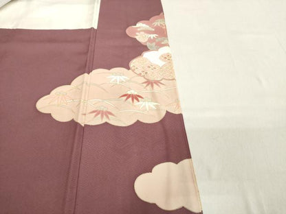 平和屋着物■豪華色留袖　作家物　雲重ね吉祥文　金彩　正絹　逸品　DAAY3924cd