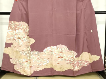 平和屋着物■豪華色留袖　作家物　雲重ね吉祥文　金彩　正絹　逸品　DAAY3924cd