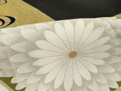 平和屋着物■豪華黒留袖　吉祥花菱文　暈し染め　金彩　正絹　逸品　DAAY3959cd