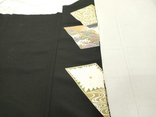 平和屋着物■豪華黒留袖　吉祥花菱文　暈し染め　金彩　正絹　逸品　DAAY3959cd