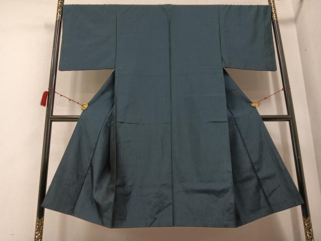 平和屋着物●男性 紬 アンサンブル 色無地 百入茶色 正絹 逸品 AABC3703ph