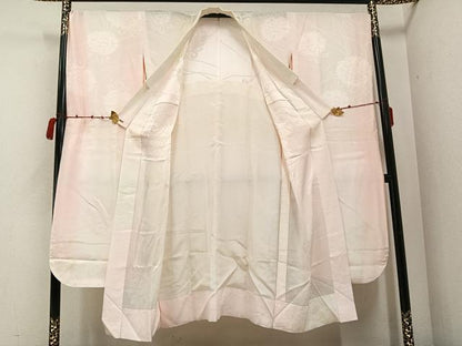 平和屋着物●豪華振袖・長襦袢(無双仕立て)セット 駒刺繍 檜扇花文 金彩 三越扱い ロング丈 正絹 逸品 AABC3704ph