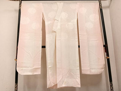 平和屋着物●豪華振袖・長襦袢(無双仕立て)セット 駒刺繍 檜扇花文 金彩 三越扱い ロング丈 正絹 逸品 AABC3704ph