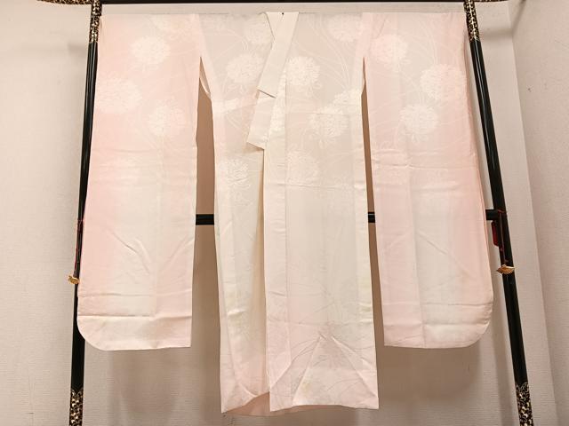 平和屋着物●豪華振袖・長襦袢(無双仕立て)セット 駒刺繍 檜扇花文 金彩 三越扱い ロング丈 正絹 逸品 AABC3704ph