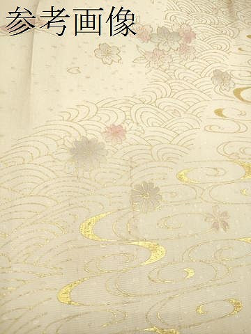 平和屋着物●和装小物　帯締め・帯揚げセット　流水松花文　暈し染め　逸品　未使用　CAAZ6069ju