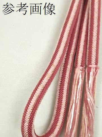 平和屋着物●和装小物 帯締め・帯揚げセット 草花文 暈し染め 金彩 奈良組 逸品 未使用 CAAZ6072ju