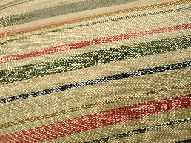 平和屋着物●上質な紬 横段文 正絹 逸品 CAAZ2662ut