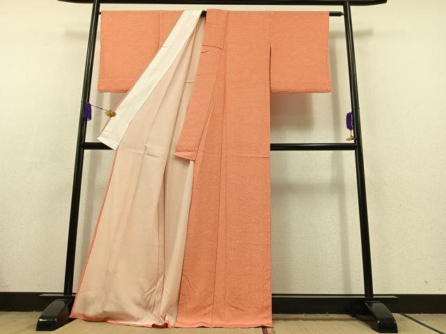 平和屋着物▽江戸小紋 単衣 立波文 正絹 逸品 AABC3199jh