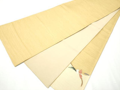 平和屋着物●太鼓柄袋帯　すくい織　枝花文　金銀糸　正絹　逸品　CAAZ4123hy