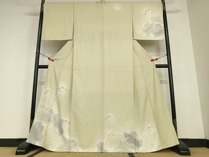 平和屋着物●訪問着 舞花文 暈し染め 金彩 正絹 逸品 AABC0175zg