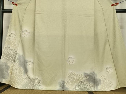 平和屋着物●訪問着 舞花文 暈し染め 金彩 正絹 逸品 AABC0175zg