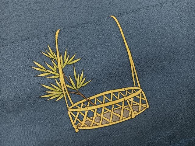 平和屋着物●友禅作家 藤井一乃和 色留袖 手描き 童子 金糸 正絹 逸品 AABC6061ph