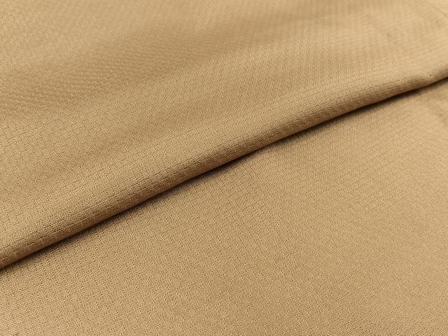 平和屋着物▽お召　単衣　白茶色　正絹　逸品　AABC8682jh