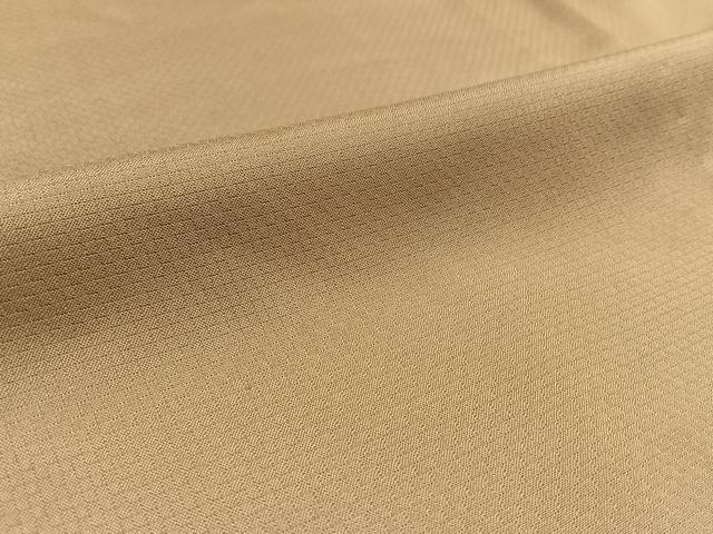 平和屋着物▽お召　単衣　白茶色　正絹　逸品　AABC8682jh
