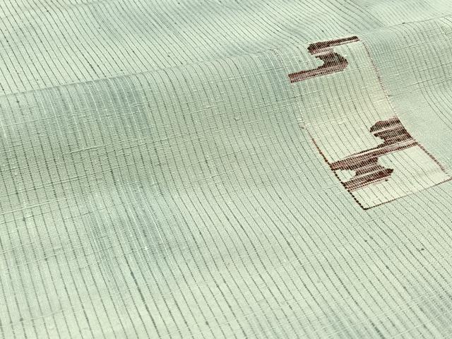 平和屋着物▽上質な紬　単衣　短冊流水文　正絹　逸品　AABC7506jh 平和屋着物▽上質な紬 単衣 短冊流水文 正絹 逸品 AABC7506jh