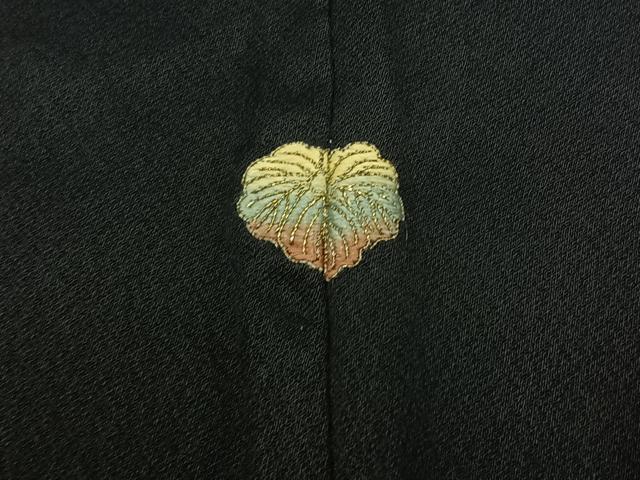平和屋着物▽訪問着 単衣 駒刺繍 舞扇文 金糸 正絹 逸品 AABC7514jh