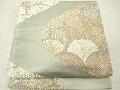 平和屋着物◎六通柄袋帯　唐織　青海波松文　金銀糸　正絹　逸品　DAAY8561cd