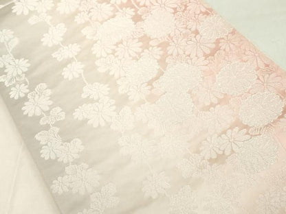 平和屋着物◎全通柄袋帯　花尽くし　銀糸　正絹　逸品　DAAY8576cd