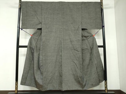 平和屋着物●男性 紬 アンサンブル 長羽織 160亀甲 正絹 逸品 DAAY5425ud