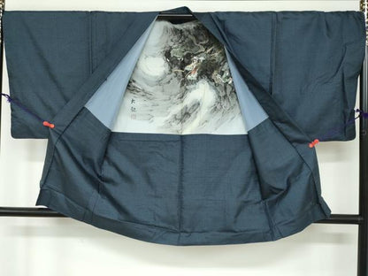 平和屋着物●男性 本場大島紬 アンサンブル 100亀甲 総詰め 正絹 逸品 DAAY5423ud