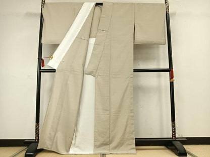 平和屋着物▽本塩沢 単衣 霞文 正絹 逸品 AABC3780fy