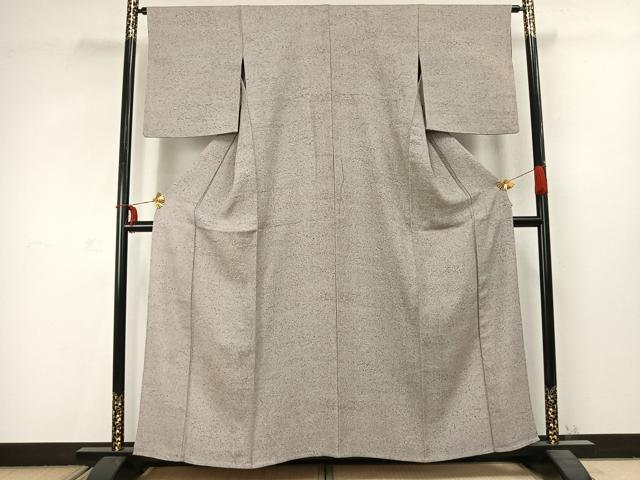 平和屋着物▽上質な小紋 単衣 霞文 正絹 逸品 AABC3771fy