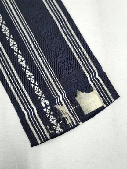 平和屋着物●男性　本場筑前博多織　角帯　献上　正絹　逸品　CAAZ4304hy