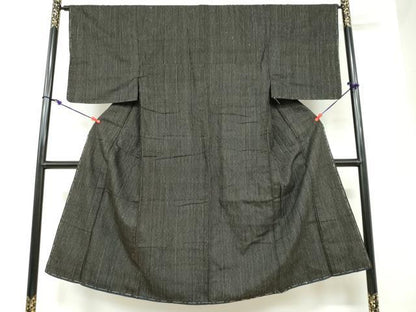 平和屋着物●男性　紬　抽象文様　正絹　逸品　未使用　DAAY5508ud