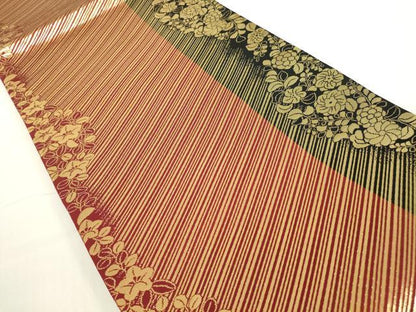 平和屋着物▼両面　全通柄袋帯　正倉院花文　金銀糸　正絹　逸品　DAAX3924az