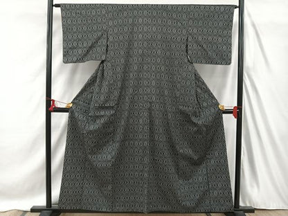 平和屋着物■上質な紬　遠州椿　正絹　逸品　AABC3155uw