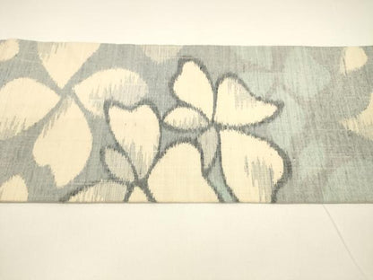平和屋着物●九寸名古屋帯　紬地　舞花文　正絹　逸品　DAAY8049cm