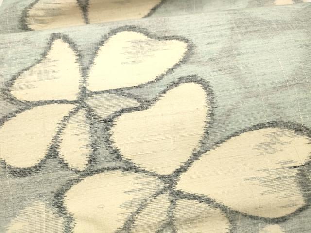 平和屋着物●九寸名古屋帯　紬地　舞花文　正絹　逸品　DAAY8049cm