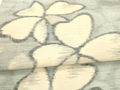 平和屋着物●九寸名古屋帯　紬地　舞花文　正絹　逸品　DAAY8049cm