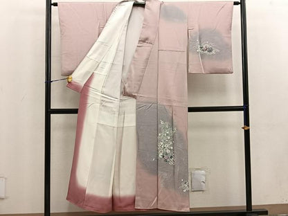 平和屋着物■訪問着 草花文 暈し染め 正絹 逸品 BAAV6076mz