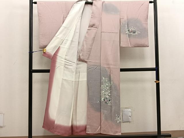 平和屋着物■訪問着 草花文 暈し染め 正絹 逸品 BAAV6076mz