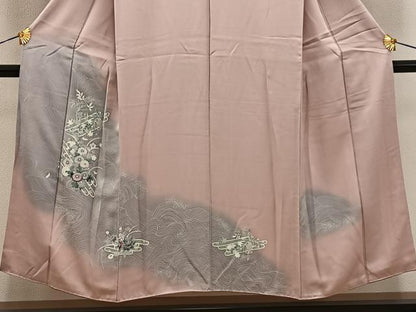 平和屋着物■訪問着 草花文 暈し染め 正絹 逸品 BAAV6076mz